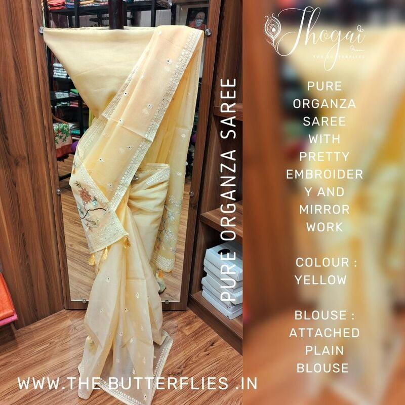 PURE ORGANZA SILK SAREE KCVSORZ22494