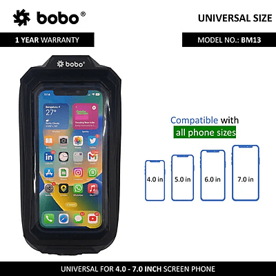 BOBO BM13 Waterproof Zip Box Bike / Cycle Phone Holder Motorcycle Mobile Mount BOBO BM13 Waterproof Zip Box Bike / Cycle Phone Holder Motorcycle Mobile Mount