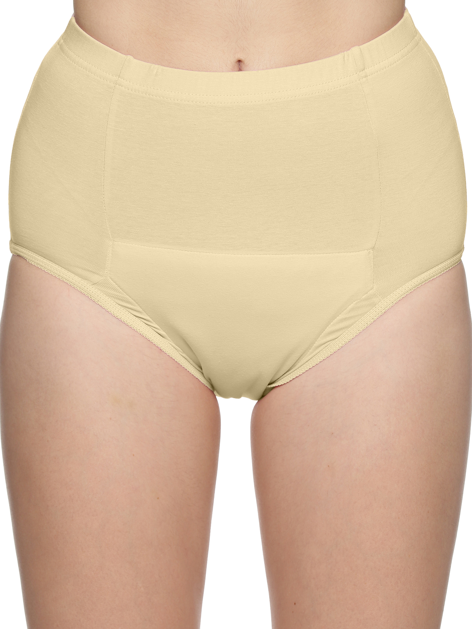 Reusable adult diaper, Washable adult diapers, Incontinence Protective Underwear for Women, High Waist Panties For Women, Leak Proof, Beige Color Heavy Flow