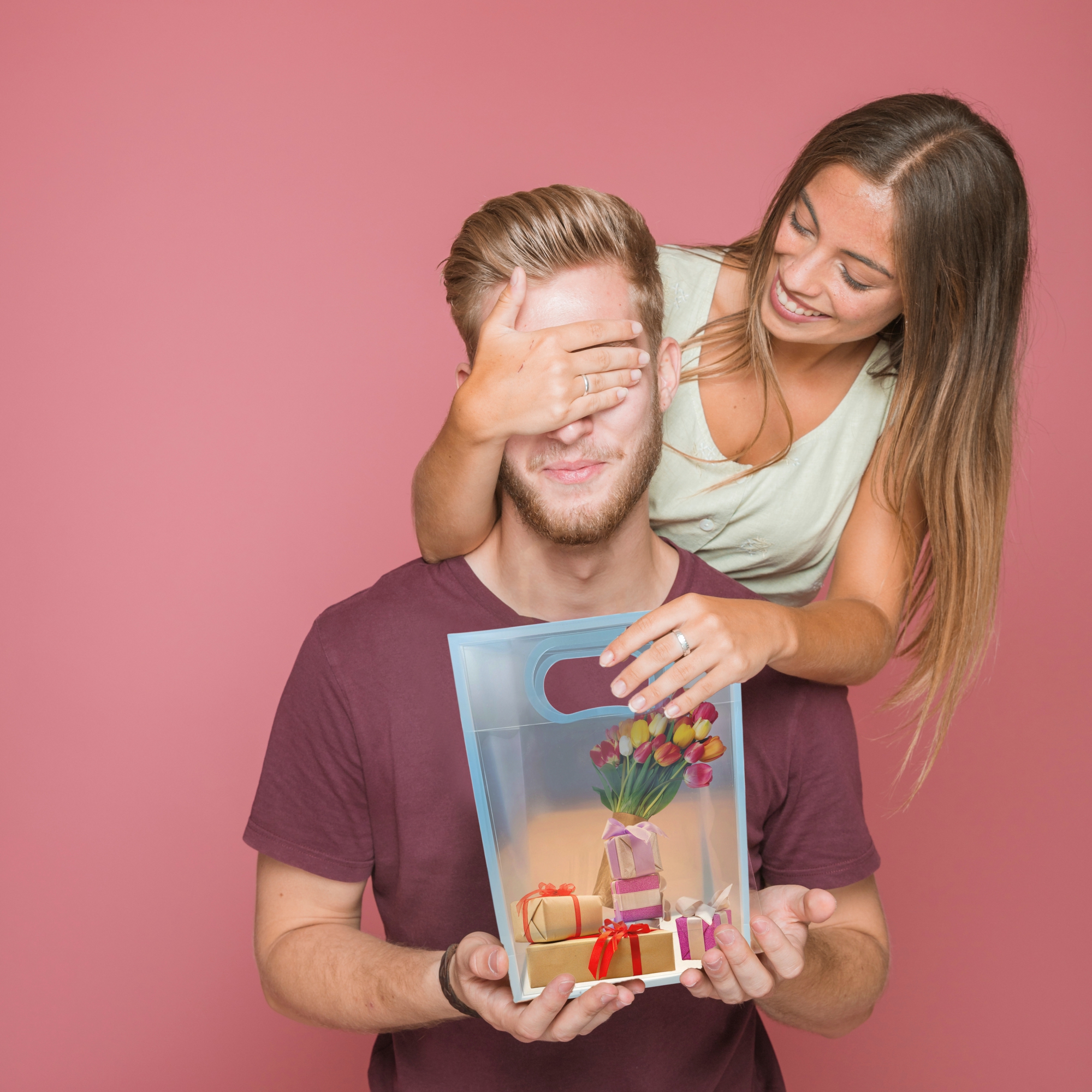 Small Size -6 Pcs Blue Transparent Goodie Bags – Clear Gift Bags for Valentine Wedding Return Gifts Birthday Party Festivals Events, Hamper Bags Shopping Bags