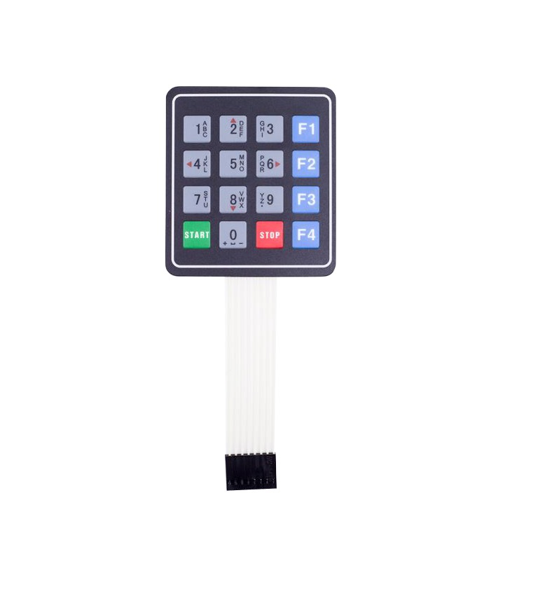 Universal 4×4 Keypad MatrixMembrane Type 16 KeysWith START And STOPButtons