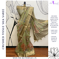 CRUSHED TISSUE SILK SAREE DVFSTES23769 CRUSHED TISSUE SILK SAREE DVFSTES23769