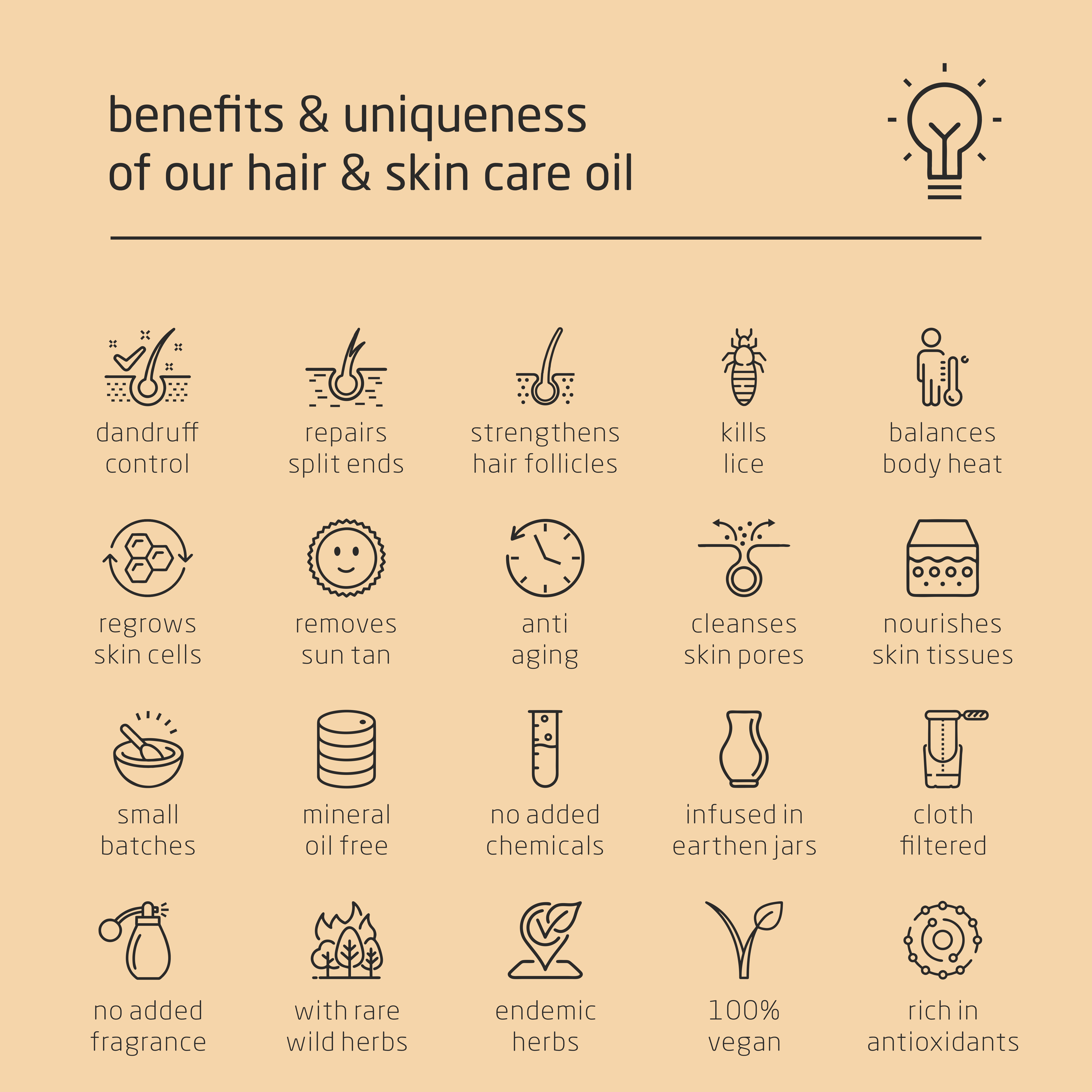 Premium Herbal Cold-Infused Hair & Skin Care Oil - 100ml Premium Herbal Cold-Infused Hair & Skin Care Oil - 100ml