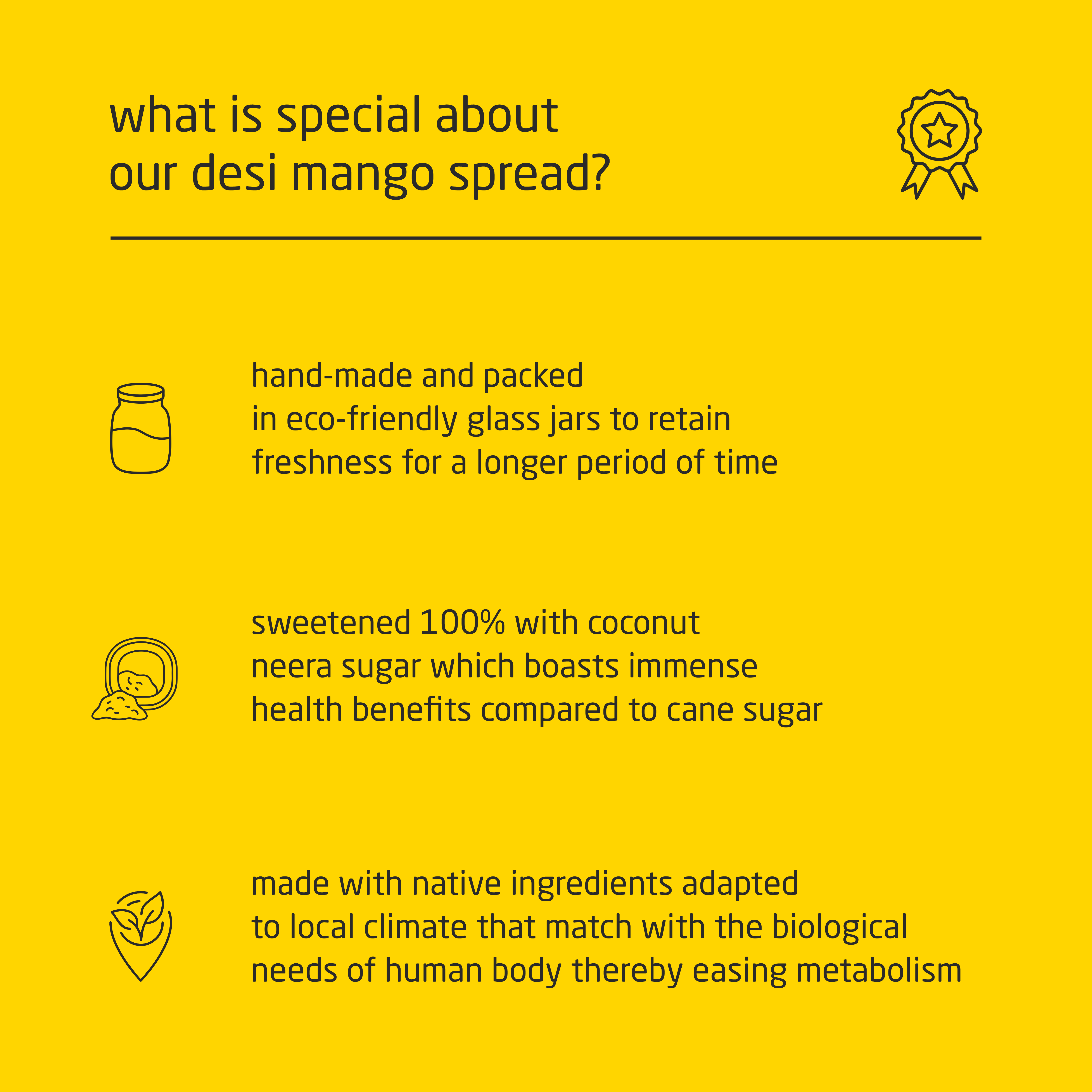 Premium Desi Mango Spread with Coconut Neera Sugar - 150g Premium Desi Mango Spread with Coconut Neera Sugar - 150g