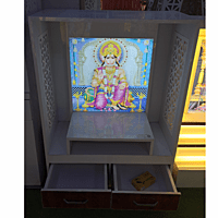 Hanuman Ji Mandir Printed on Acrylic with Storage Space | Sehrawat Brothers