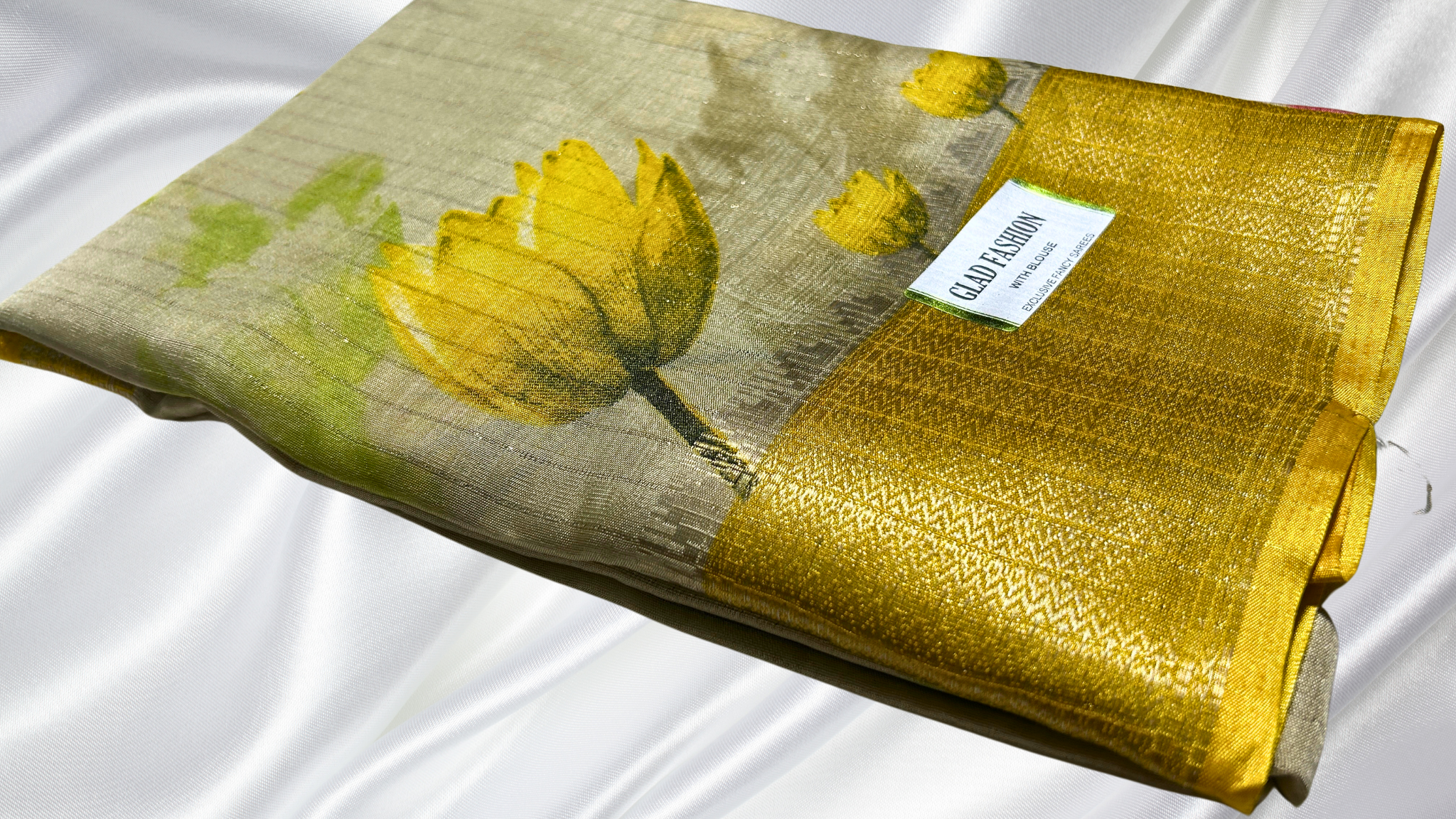 Dola Rico Jari Saree - Yellow