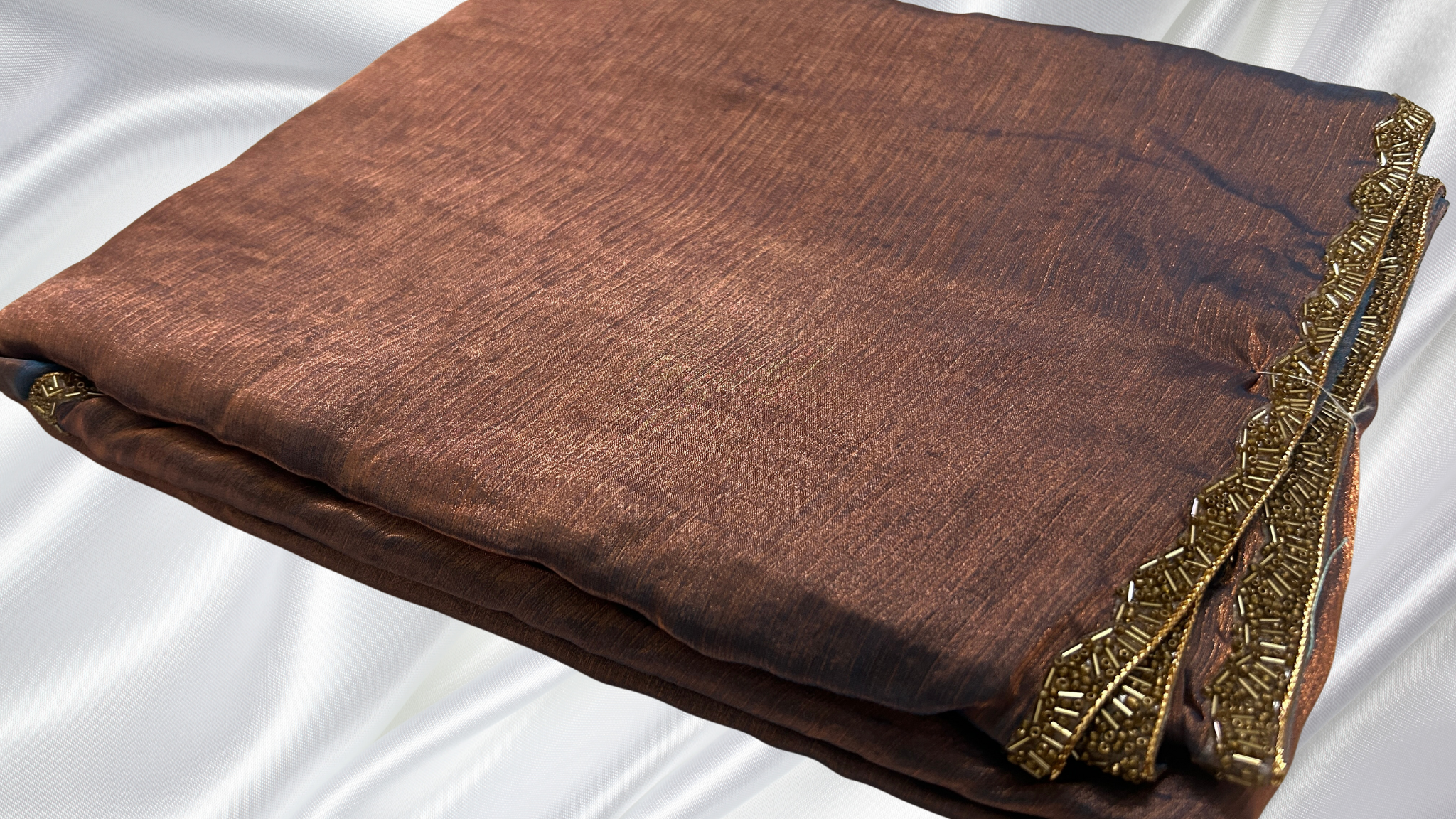 Space Silk Designer Saree - Golden Ink Blue