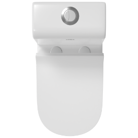 OPC-22111PP Apple Washdown One Piece Closet S Trap (9" Inch) With Soft Close Seat Cover, Hinges, Fixing Accessories Set and Accessories Set, Cistern Fittings