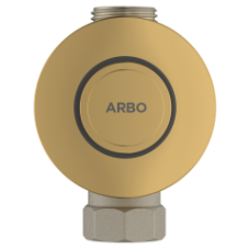MP-GG-5220 Metropole Forged Brass WC Flush Valve 32mm (1.25" Inch) With Exposed Shut Off Provision & Round Plate (Glossy Gold)