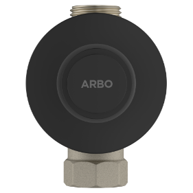 MP-MB-5221 Metropole Forged Brass WC Flush Valve 40mm (1.5" Inch) With Exposed Shut Off Provision & Round Plate (Matt Black)