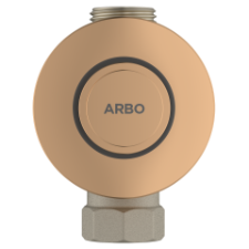MP-RG-5219 Metropole Forged Brass WC Flush Valve 25mm (1" Inch) With Exposed Shut Off Provision & Round Plate (Rose Gold)