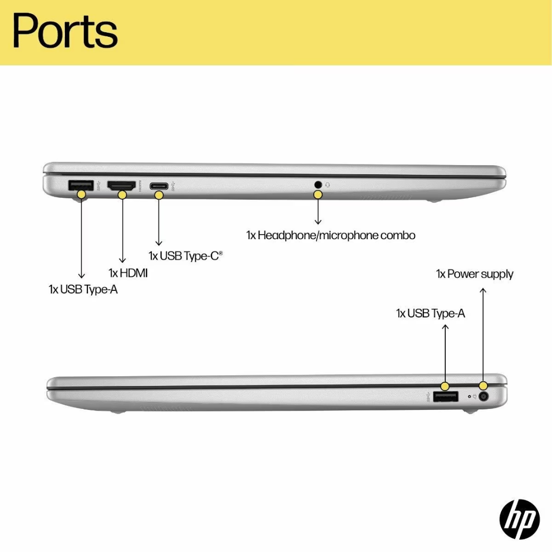 HP Laptop 39.6 cm (15.6) 15-fd0186TU, Silver HP Laptop 39.6 cm (15.6) 15-fd0186TU, Silver