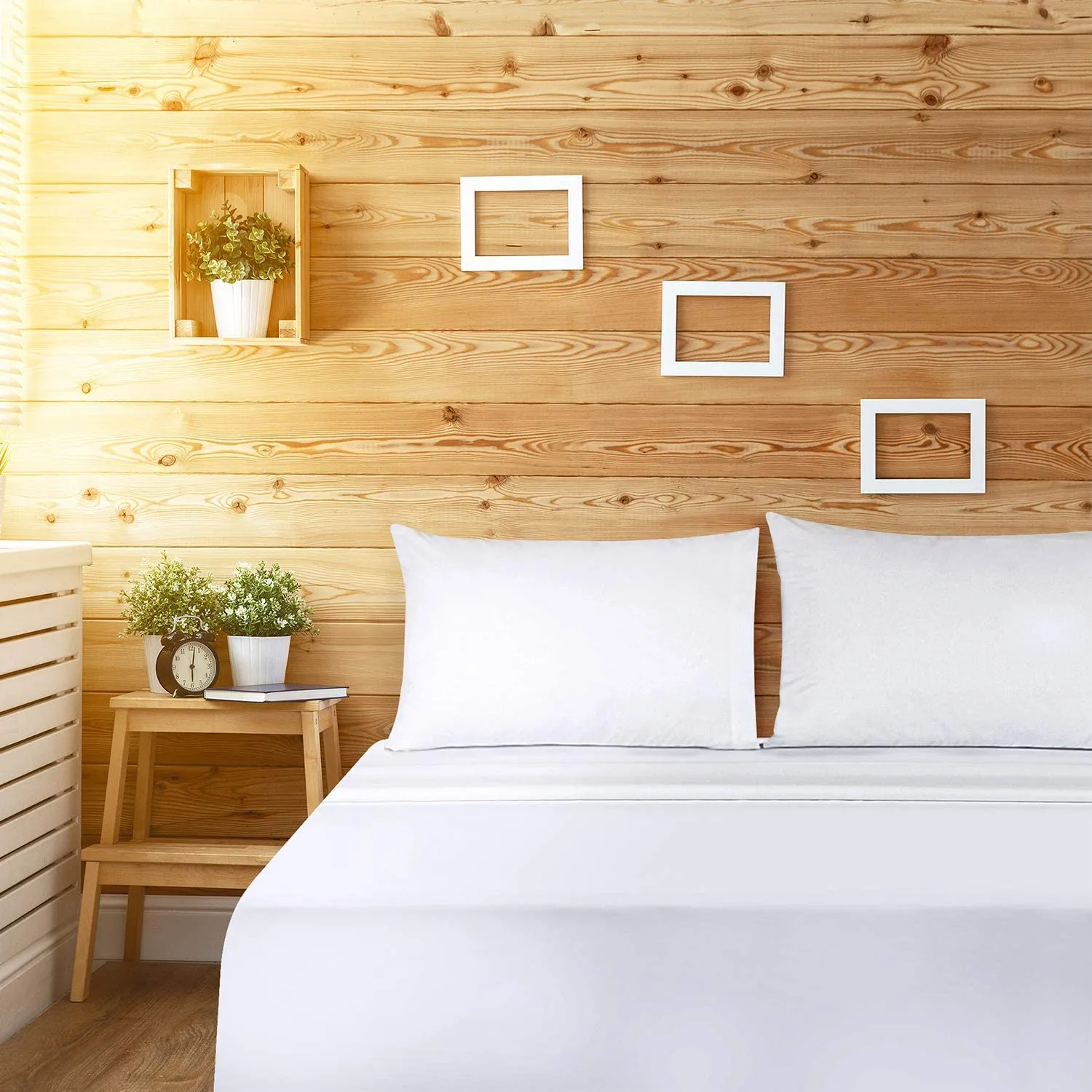 100% Cotton Pillow Cover (Non-Framed) - 300 TC Percale - Plain - White | Anti Pilling Processed Fabric | 100% Cotton Pillow Cover (Non-Framed) - 300 TC Percale - Plain - White | Anti Pilling Processed Fabric |