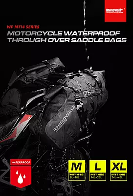 Rhinowalk Waterproof Motorcycle Pannier Side Bag 18/28/48L - Pair/Rackless Rhinowalk Waterproof Motorcycle Pannier Side Bag 18/28/48L - Pair/Rackless