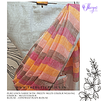 PURE LINEN SAREE YBRSLIN23609 PURE LINEN SAREE YBRSLIN23609