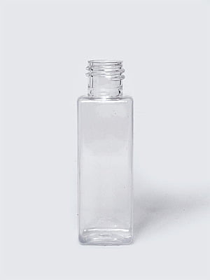 50ml SQUARE PET Bottle CLEAR - 20mm Neck