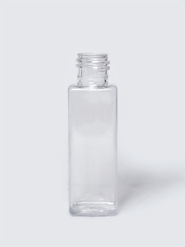 50ml SQUARE PET Bottle CLEAR - 20mm Neck 50ml SQUARE PET Bottle CLEAR - 20mm Neck
