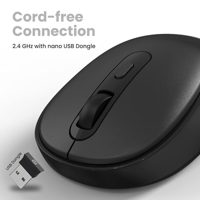 Portronics Toad 27 Wireless Mouse, Silent Buttons, 2.4 GHz with USB Nano Dongle for PC/Mac/Laptop, Auto Power Saving Mode, Adjustable DPI Button(Black) Portronics Toad 27 Wireless Mouse, Silent Buttons, 2.4 GHz with USB Nano Dongle for PC/Mac/Laptop, Auto Power Saving Mode, Adjustable DPI Button(Black)