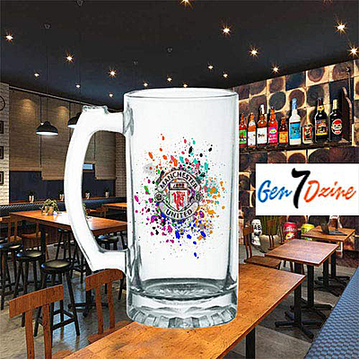 Sublimation Printed Clear Beer Mug With United Colour! Printed Unique Beer Mug Sublimation Printed Clear Beer Mug With United Colour! Printed Unique Beer Mug