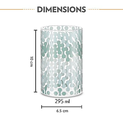 Borosil Artisan Vista 295 ml 6 pcs Set Transparent Drinking Glass |Borosilicate Glass Tumblers for Water, Cold Drinks, Juice| Flame Proof, Microwave & Dishwasher Safe | for Daily use & Gifting