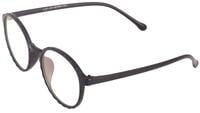 Unisex Medium Round Spectacle Frame. Glossy Black Color Frame. Transparent ARC Lens. Unisex Medium Round Spectacle Frame. Glossy Black Color Frame. Transparent ARC Lens.