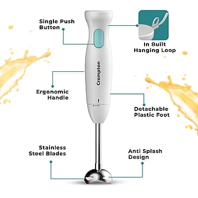 Crompton Blendserve Hand Blender with Steel Stem 300 Watts Power