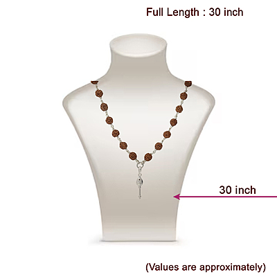 Silver Rudraksha Mala & Lord Murugan Vel Pendant Silver Rudraksha Mala & Lord Murugan Vel Pendant