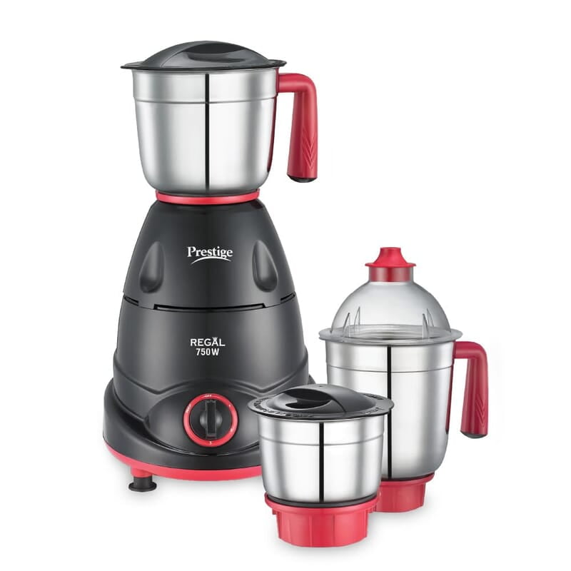 Prestige Regal 750W Mixer Grinder with 3 stainless-steel Jars