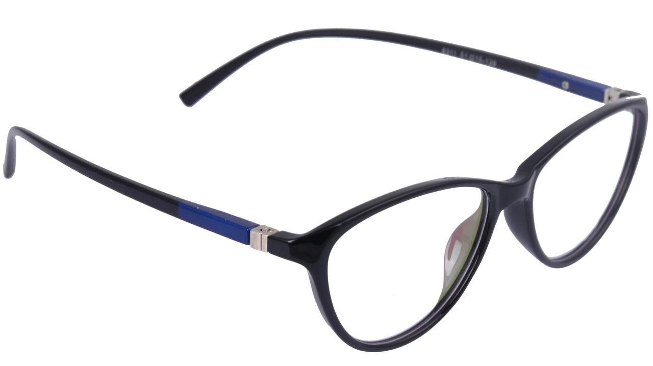 Female Medium Cateye Spectacle Frame. Glossy Black Frame