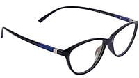 Female Medium Cateye Spectacle Frame. Glossy Black Frame