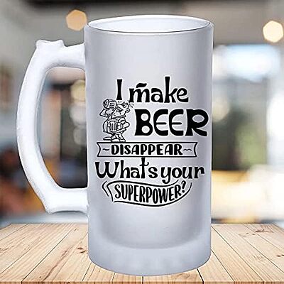 Sublimation Printed Froaster Beer Mug with Based Beer Mug I Gift for Father, Husband Sublimation Printed Froaster Beer Mug with Based Beer Mug I Gift for Father, Husband