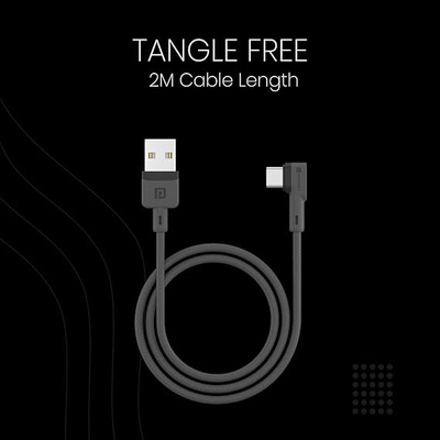 Portronics Konnect L Fast Charging 3A Type-C Cable 2 Meter with Charge & Sync Function for All Type-C Devices (Grey) Portronics Konnect L Fast Charging 3A Type-C Cable 2 Meter with Charge & Sync Function for All Type-C Devices (Grey)