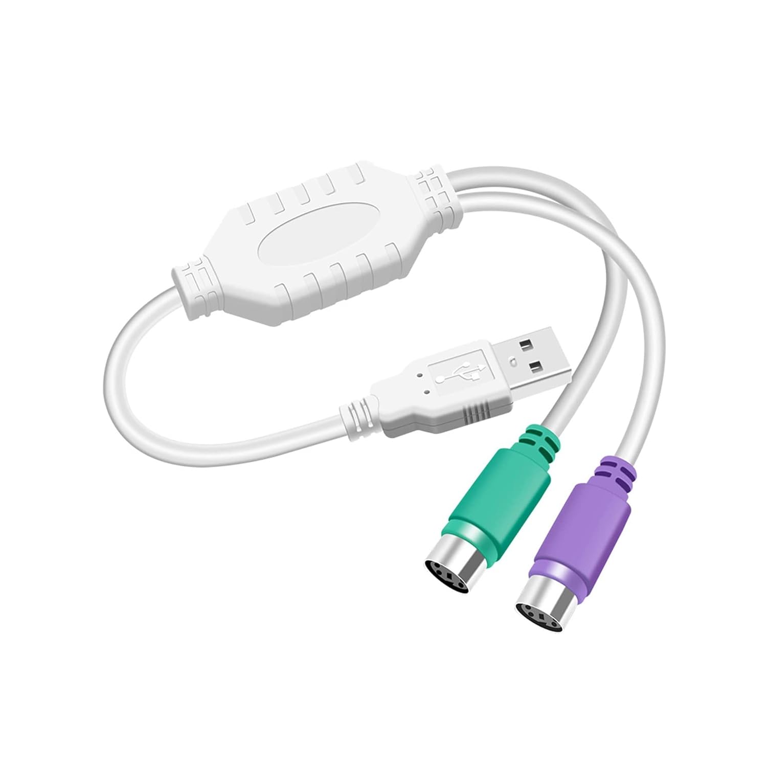 USB 2.0 Male to Dual PS/2 Female Converter ,Connector ,Adapter , Cable For Keyboard Mouse (Multicolor) USB 2.0 Male to Dual PS/2 Female Converter ,Connector ,Adapter , Cable For Keyboard Mouse (Multicolor)