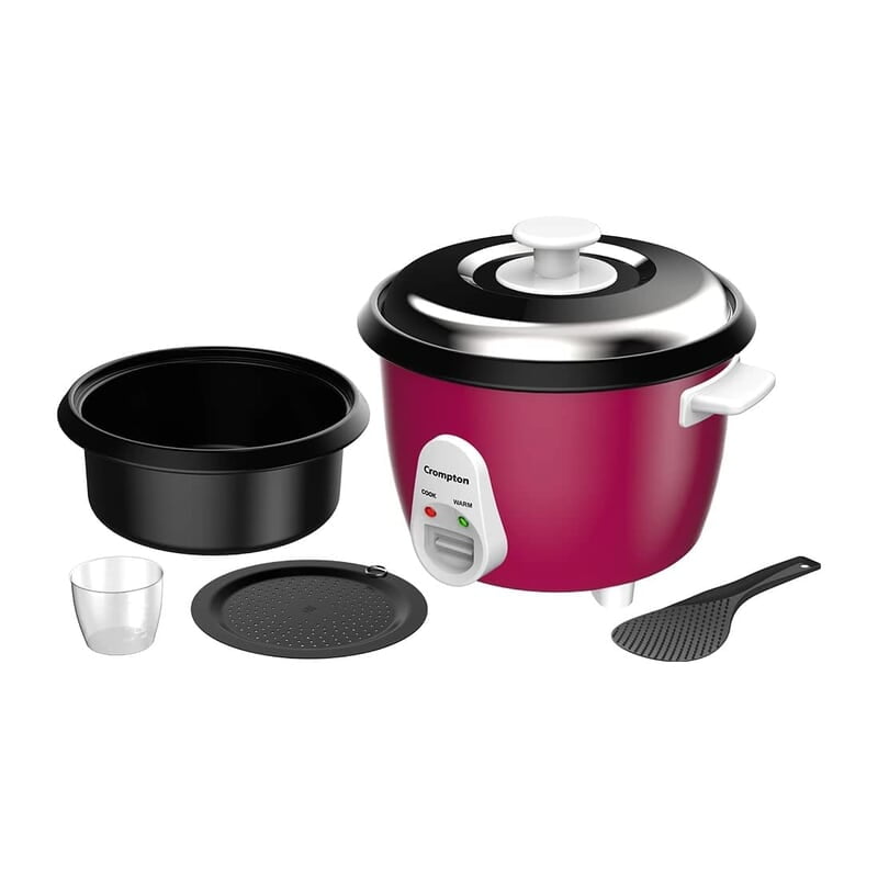 Crompton Harvest Pro Food Grade Non-stick Rice Cooker with 1.8 liter capacity Instant 15 miin cooking additional cooking bowl