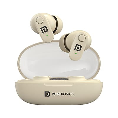 Portronics Harmonics Twins S16 in Ear Wireless TWS Earbuds with 24 Hrs Playtime Bluetooth 5.3v