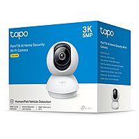 Tapo C230 Smart Pan/Tilt AI Home Security Wi-Fi Camera 3K 5MP 1620p, Two-Way Audio, Voice Control, Night Vision, Baby Crying Detection, Motion Tracking, Smart AI Detection and Notifications