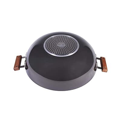Wonderchef Ebony Hard Anodized 34 cm Deep Kadhai with Lid 8 L3.25 mm thick Wonderchef Ebony Hard Anodized 34 cm Deep Kadhai with Lid 8 L3.25 mm thick