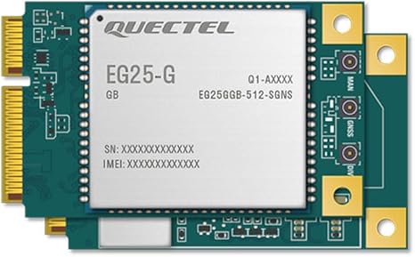 QUECTEL EG25-GGB-MINIPCIE-S With
antenna and RF cable QUECTEL EG25-GGB-MINIPCIE-S With
antenna and RF cable
