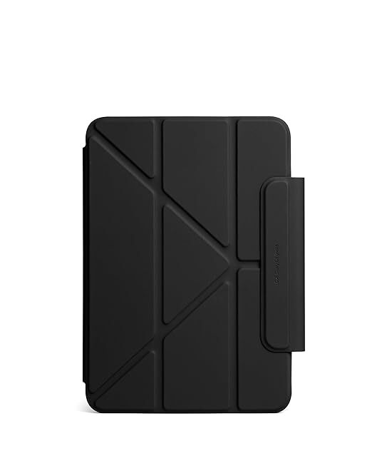Black Pleat Y-Fold Magnetic iPad Case for iPad Mini 7 2024 8.3 Inch