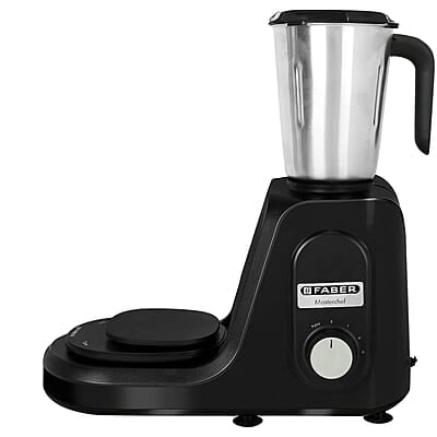 Faber 3 jar mixer grinder, 1000 watt (FMG Master Chef 1000 3J BK) with Weighing Scale, Chopping board & Spatula, Black