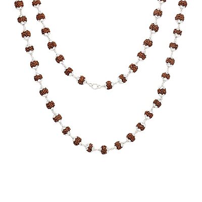 925 Sterling Silver Rudraksha Mala Panch Mukhi 5 Mukhi Five Face 54 Beads 925 Sterling Silver Rudraksha Mala Panch Mukhi 5 Mukhi Five Face 54 Beads