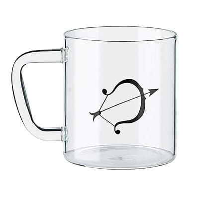 Borosil Classic Sagittarius Mug, 305ml, Transparent Borosil Classic Sagittarius Mug, 305ml, Transparent