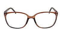 Unisex Large Rectangular Spectacle Frame. Brown Frame
