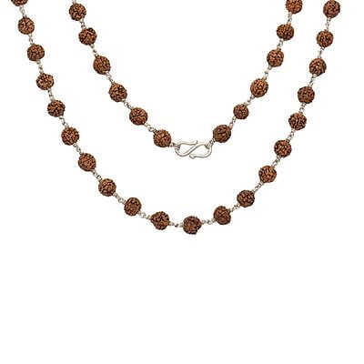 Silver Tied Rudraksha Malai/Chain