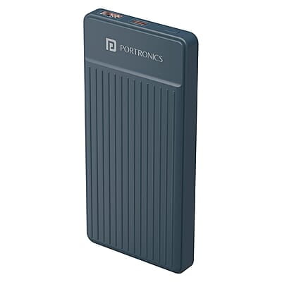 Portronics Luxcell B 10K 10000 mAh 22.5W Fast Charging Power Bank, Ultra Slim Power Bank with Mach USB-A Output, Type C PD Output