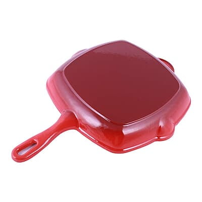 Wonderchef Ferro Cast-Iron 29.5 cm Grill Pan, 2.6L, 4.5 mm, Majolica Red Wonderchef Ferro Cast-Iron 29.5 cm Grill Pan, 2.6L, 4.5 mm, Majolica Red