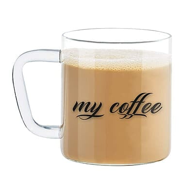 Borosil Classic My Coffee Mug, 305 ml, Transparent Borosil Classic My Coffee Mug, 305 ml, Transparent
