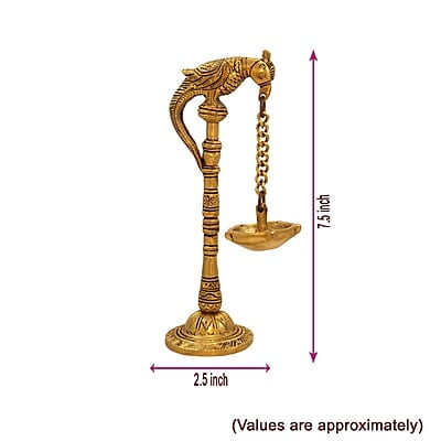 Brass Parrot Hanging Diya/Vilakku,Lamp Brass Parrot Hanging Diya/Vilakku,Lamp