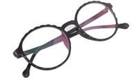 Unisex Medium Round Spectacle Frame. Glossy Black Color Frame. Transparent ARC Lens. Unisex Medium Round Spectacle Frame. Glossy Black Color Frame. Transparent ARC Lens.