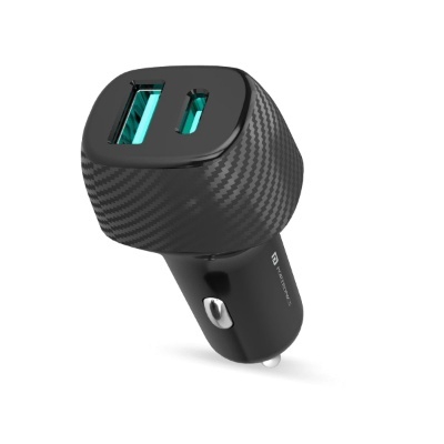 Portronics Car Power 6 Car Charger with Dual USB Port for Cellular Phones (PD+QC) 38W (Black) Portronics Car Power 6 Car Charger with Dual USB Port for Cellular Phones (PD+QC) 38W (Black)